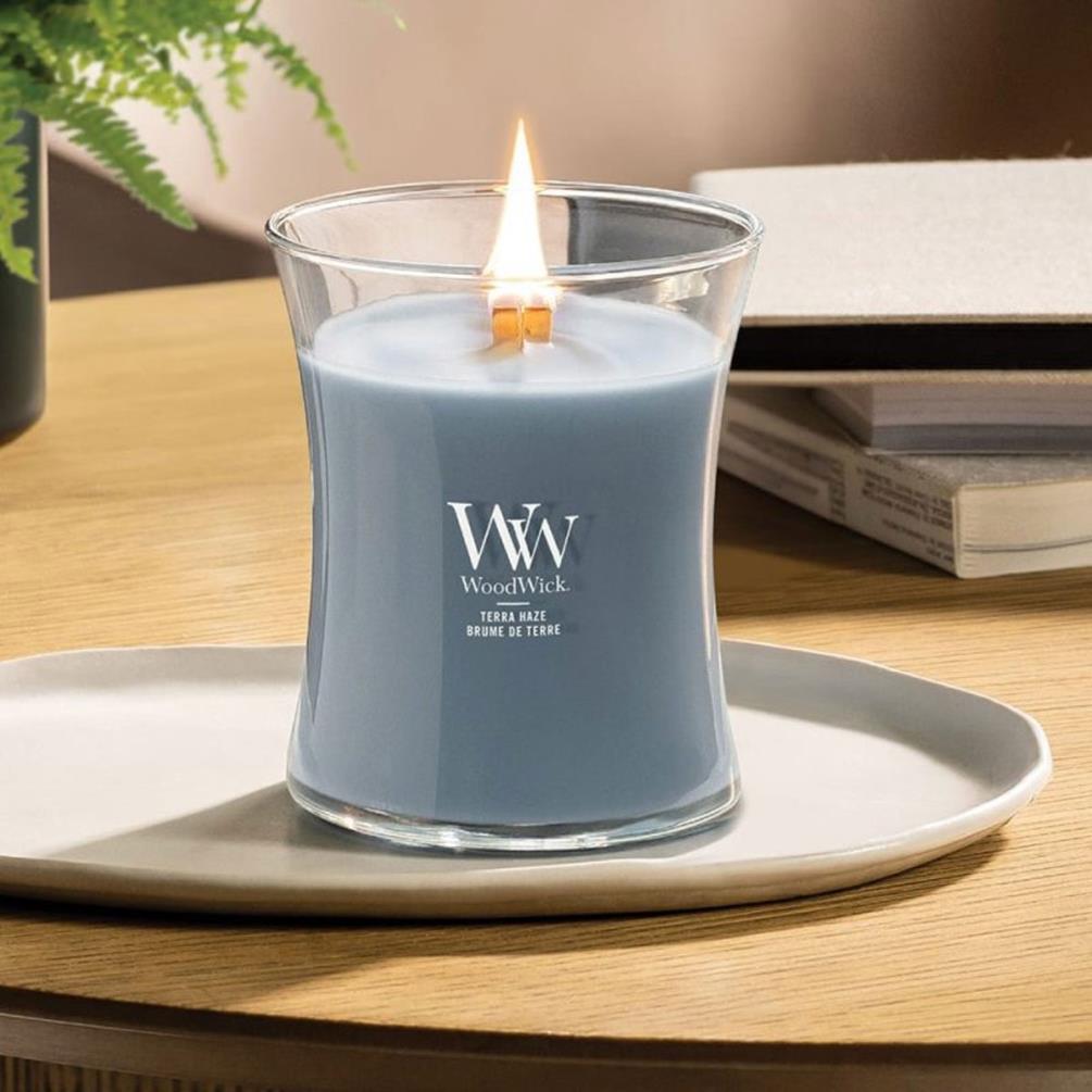 WoodWick Terra Haze Medium Hourglass Candle Extra Image 1